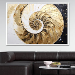 Golden Nautilus Reverie - Tanni Cylon - NicheCanvas