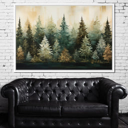 Pine Trees Forest - NicheCanvas