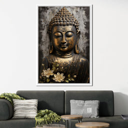 Golden Gaze of the Buddha | NicheCanvas