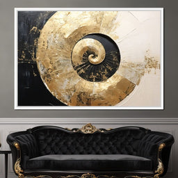 Golden Nautilus Swirl - Tanni Cylon - NicheCanvas