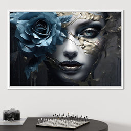 Ethereal Metallic Bloom - NicheCanvas