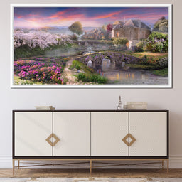 Garden by the Stone Bridge - NicheCanvas