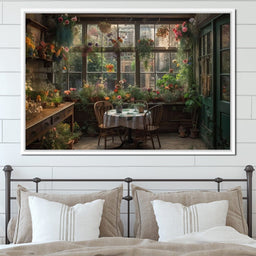 Backyard Floral Kitchen - NicheCanvas