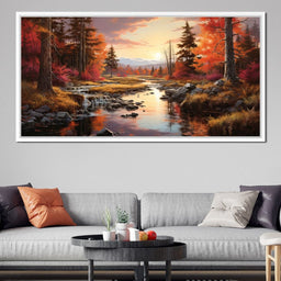 Magnificent Autum By The Lake - NicheCanvas