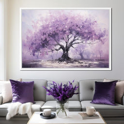 Blossoming Tree in Monochrome - NicheCanvas