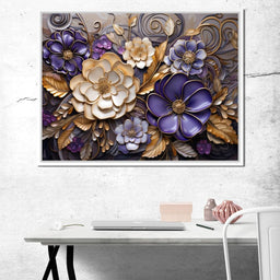 Glass Bloom in Golden Twilight - NicheCanvas