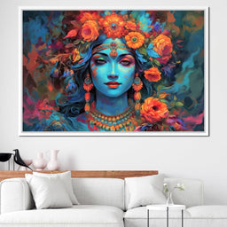 Lakshmi Floral Mural - NicheCanvas