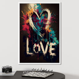 Message of Love Graffiti - NicheCanvas