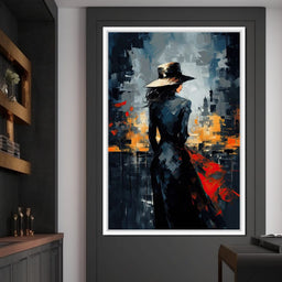 Dusk Enigma in Monochrome - NicheCanvas