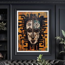 Tribal Mask 19 - Sakeem Gibbs - NicheCanvas