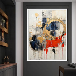 Golden Royal Geometric Harmony 04 - Wildrose Creations - NicheCanvas