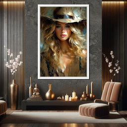 Golden Serenity Portrait - NicheCanvas