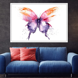 Watercolor Tricolor Butterfly - NicheCanvas