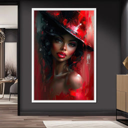 Siren in Rouge Nocturne - NicheCanvas