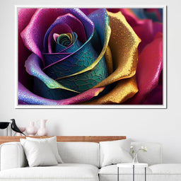 Digital Flower in Multicolor - NicheCanvas