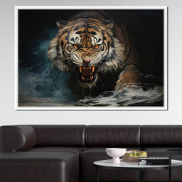 Angry Siberian Tiger - NicheCanvas