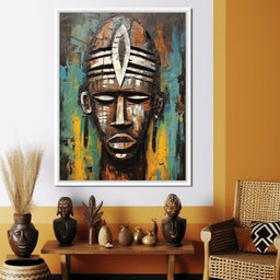 Tribal Mask 18 - Sakeem Gibbs - NicheCanvas