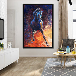 Blue Horse - NicheCanvas