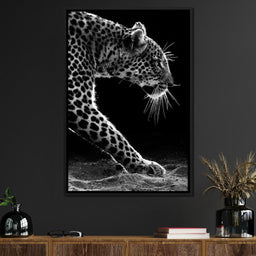 Black and white Leopard - NicheCanvas