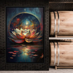 Midnight Lotus Flower - NicheCanvas