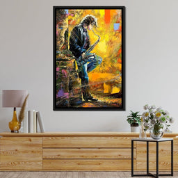 Man With Saxophone - NicheCanvas