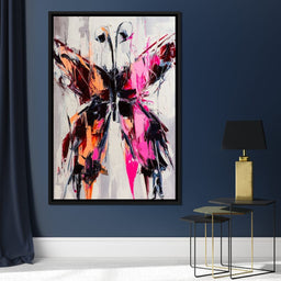 Orange & Pink Butterfly - NicheCanvas