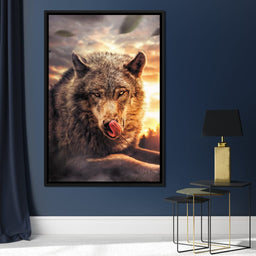 Wolf Sunset - Zenzdesign - NicheCanvas