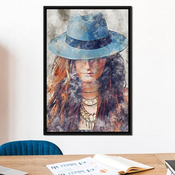Girl in a Hat - Mateo - NicheCanvas