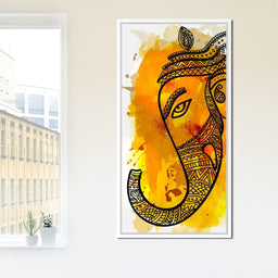 Lord Ganesha in Yellow - NicheCanvas