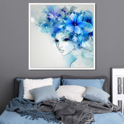 Woman with Floral Hat - NicheCanvas