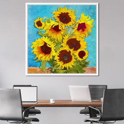 Impressionist Sunflowers - NicheCanvas