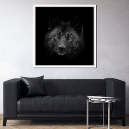Black and White Wolf - NicheCanvas