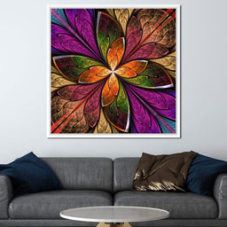Fractal Flower in Multicolors - NicheCanvas