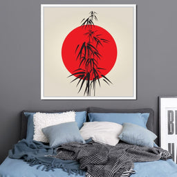 Red and Black Bamboo - NicheCanvas