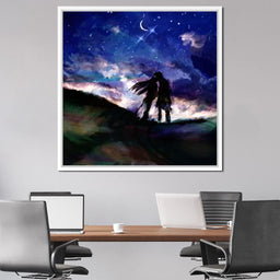 Kissing Under the Stars - NicheCanvas