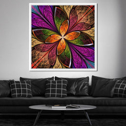 Fractal Flower in Multicolors - NicheCanvas