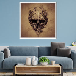 Skull Sketch - NicheCanvas