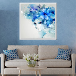 Woman with Floral Hat - NicheCanvas