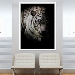 Black and White Tiger - NicheCanvas