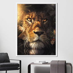 Lion Hiding - Zenzdesign - NicheCanvas