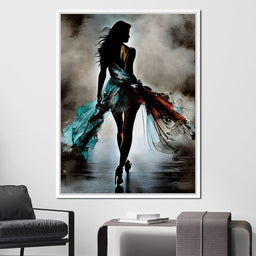 Female Portrait Paint Splash 040 - Johanjjf - NicheCanvas