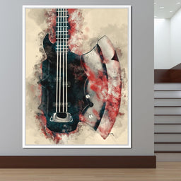 The Demon's Axe Bass Guitar - Abraham Szomor - NicheCanvas