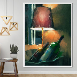 A couple of wine bottles - NicheCanvas