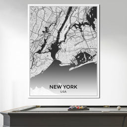 Map of New York City, USA - NicheCanvas
