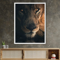 Lion Portrait Water - Zenzdesign - NicheCanvas