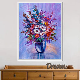 Multicolored Flowers Bouquet - NicheCanvas