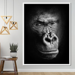 Black and White Gorilla - NicheCanvas