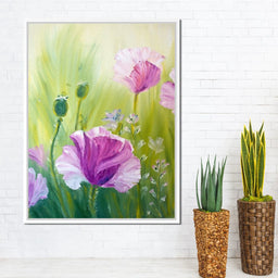 Purple Poppies - NicheCanvas