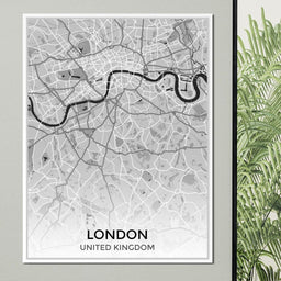 Map of London, UK - NicheCanvas