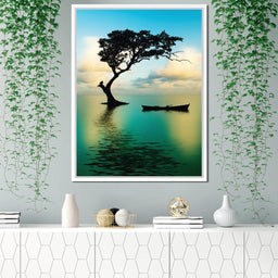 Cyan Tree - NicheCanvas